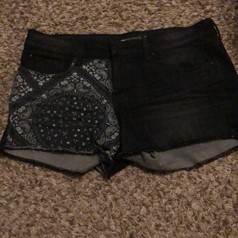 Black Jean Shorts